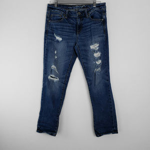 AE Slouchy Stretch Distressed Jeans Size 4R